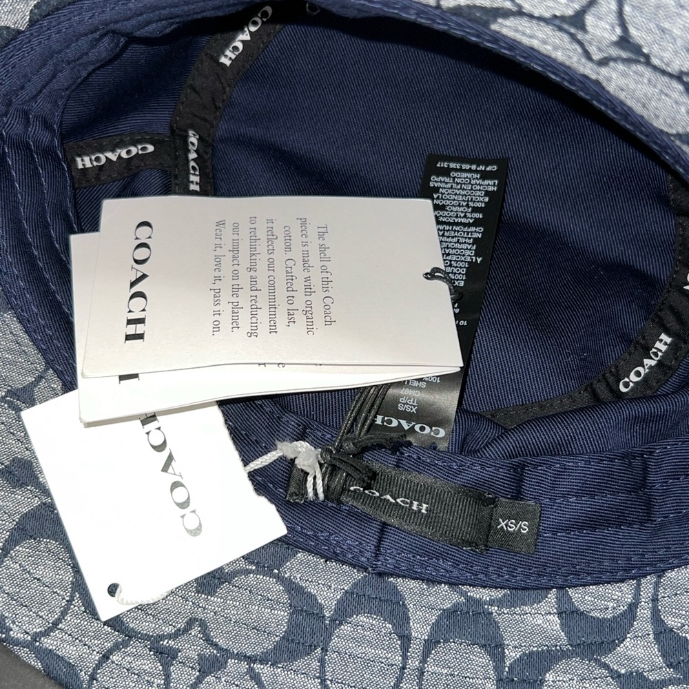 Coach Blue Patterned Men's Hat - Picture 10 of 10